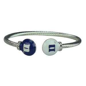 Duke University Blue Devils Brady Silver Tone Cuff Bracelet, NCAA